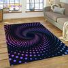 3D Vortex Visual Illusions Ковер Ковер для гостиной Спальня Домашний декор, Напольный коврик Нескользящее украшение для дивана Кухня Коврик