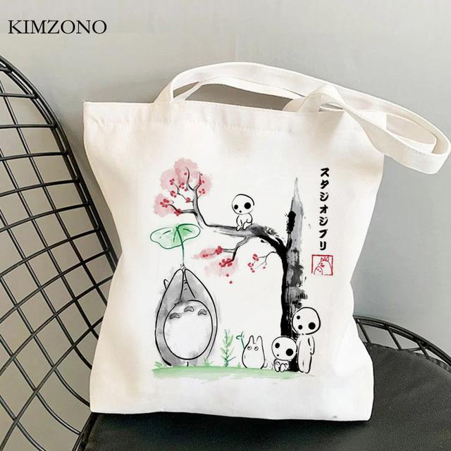 Totoro Shopping Bag Jute Bag Eco Shopper Grocery Reusable Bolsa Bag Net Reusable Jute Bolsas Reutilizables Sacolas