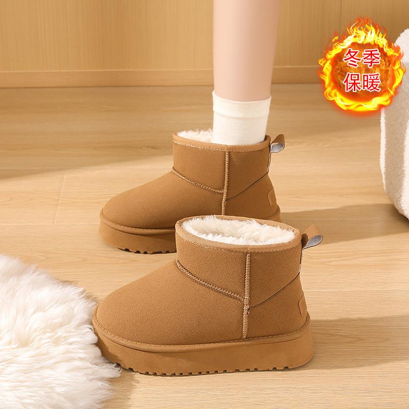 Снежные ботинки женские туфли ботинки нескользящие бархатные туфли утолщенные хлопковые туфли зимние ботинки носить снег хлопок платформа женские хлопковые туфли