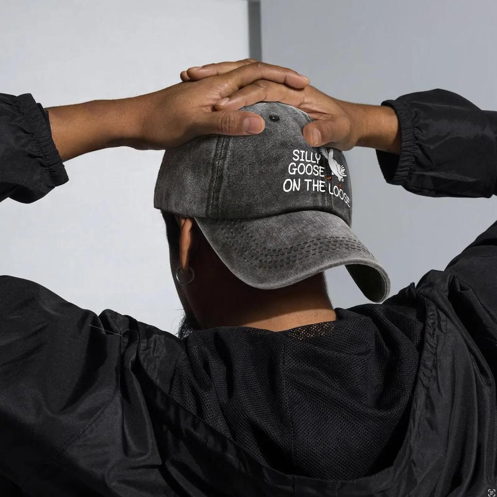 Silly Goose на свободе забавная шапка Goose винтажные кепки регулируемая хлопковая бейсболка для мужчин и женщин черная
