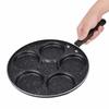DOACT Pancake Pan, Pancake Plate, Heat-Resistant, Multi-Purpose, 5-Cavity Omelet Pan, Round, for Fried Eggs, Hamburgers, and Dumplings