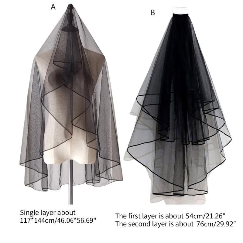 Сетка Вуаль Головной убор Черная Тюлевая Вуаль Головной убор для Хэллоуин Вечеринки Карнавала Винтажный Косплей Головной убор Праздничные Принадлежности