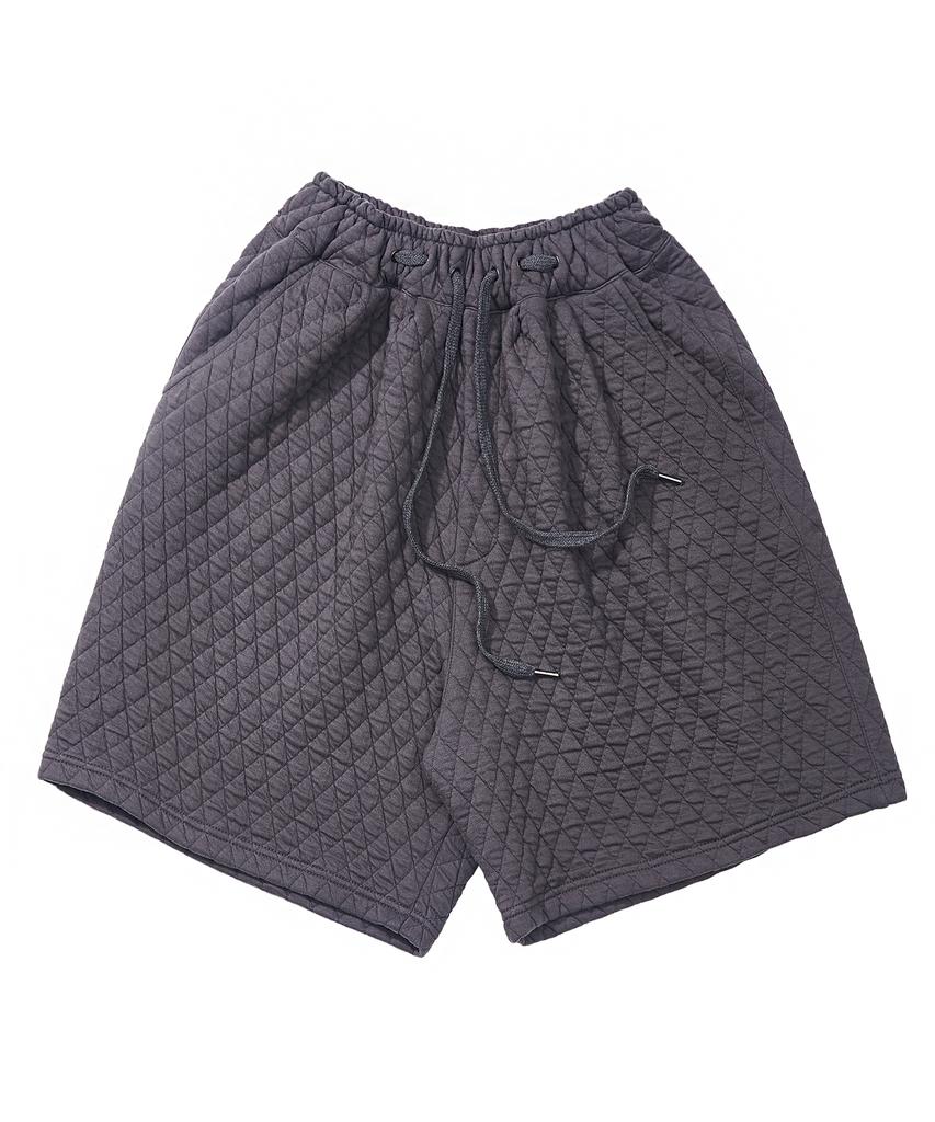 A NOTHING Vintage Dia-Quilting Wide 1/2 Pants (Charcoal)