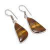 Tiger Eye Handmade 925 Sterling Silver Jewelry Earring 1.65" I9o13