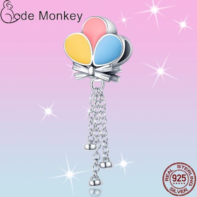Plata Charms Of Ley 925 Silver Starry Sky Charms Air Balloon Charm Fit Fashion 925 Original Bracelets Pulseira Diy