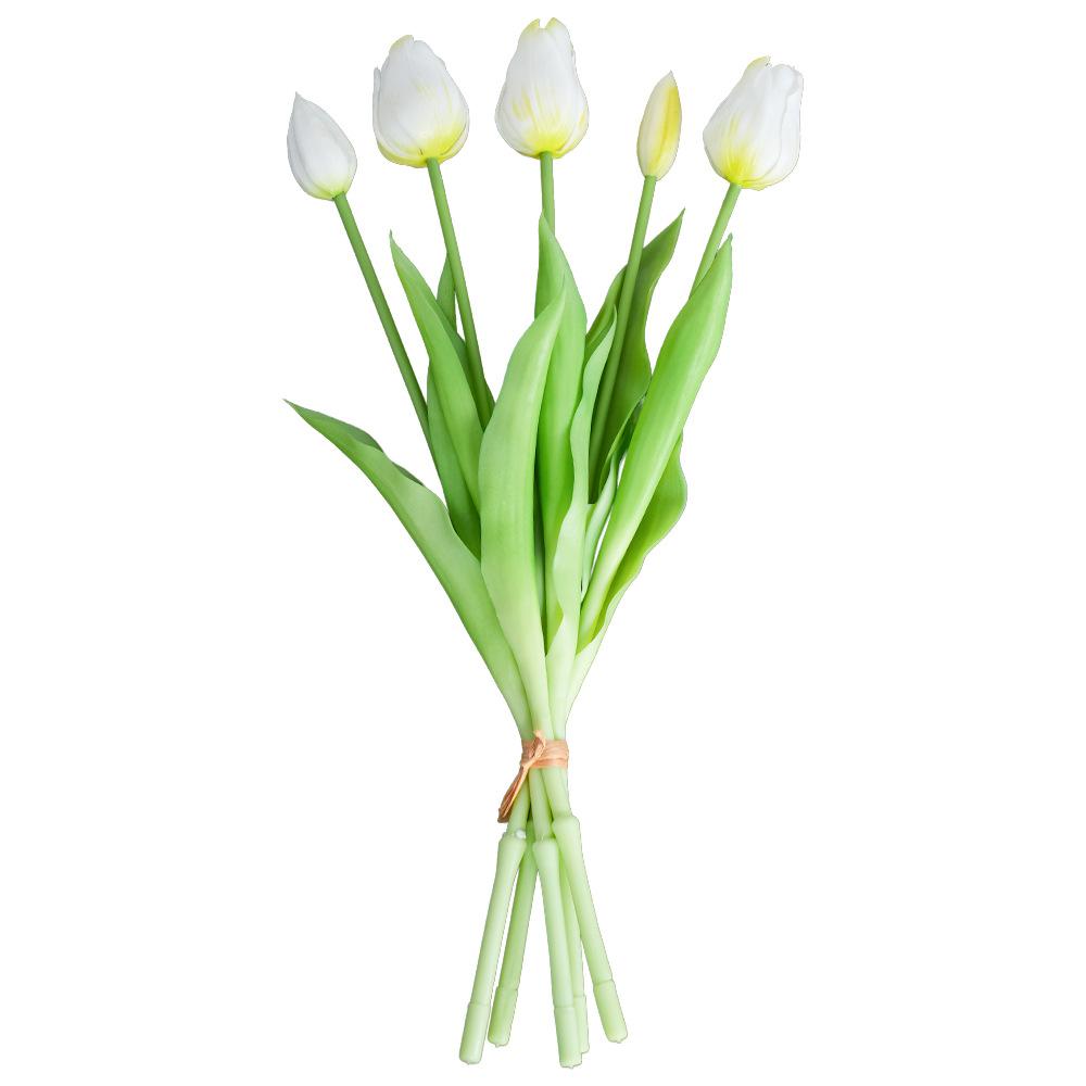 Букет тюльпанов осенней вишни, мягкий резиновый материал, гостиная, светлый роскошный обеденный стол для помещений, высококачественное имитационное цветочное украшение