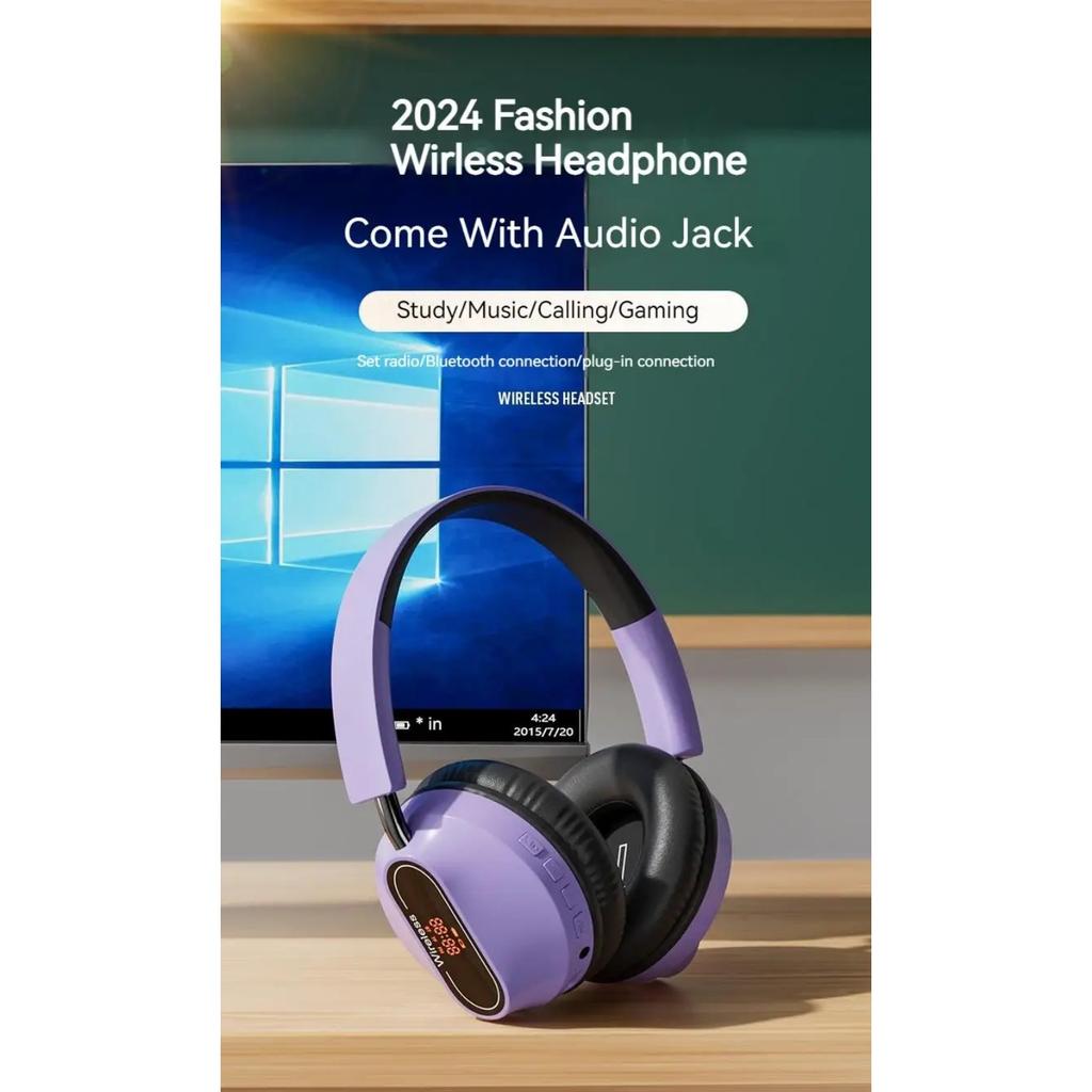 Цифровой дисплей Беспроводные Bluetooth-наушники Гарнитуры с шумоподавлением Hi-Fi Стереонаушники Спортивные геймерские наушники Поддержка TF/FM