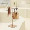 Purse Display Stand Jewelry T Shaped Stainless Steel Scarf Handbag Adjustable Height for