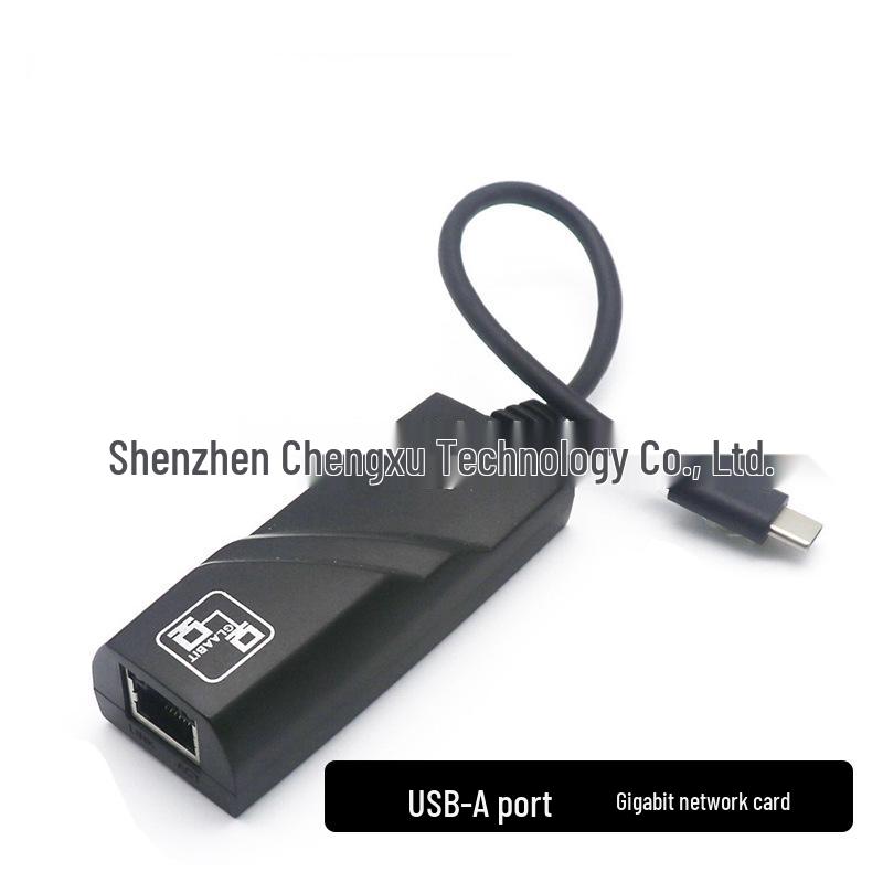 Адаптер USB-C на Gigabit Ethernet с портом RJ45 для компьютеров и ноутбуков - Без драйверов.