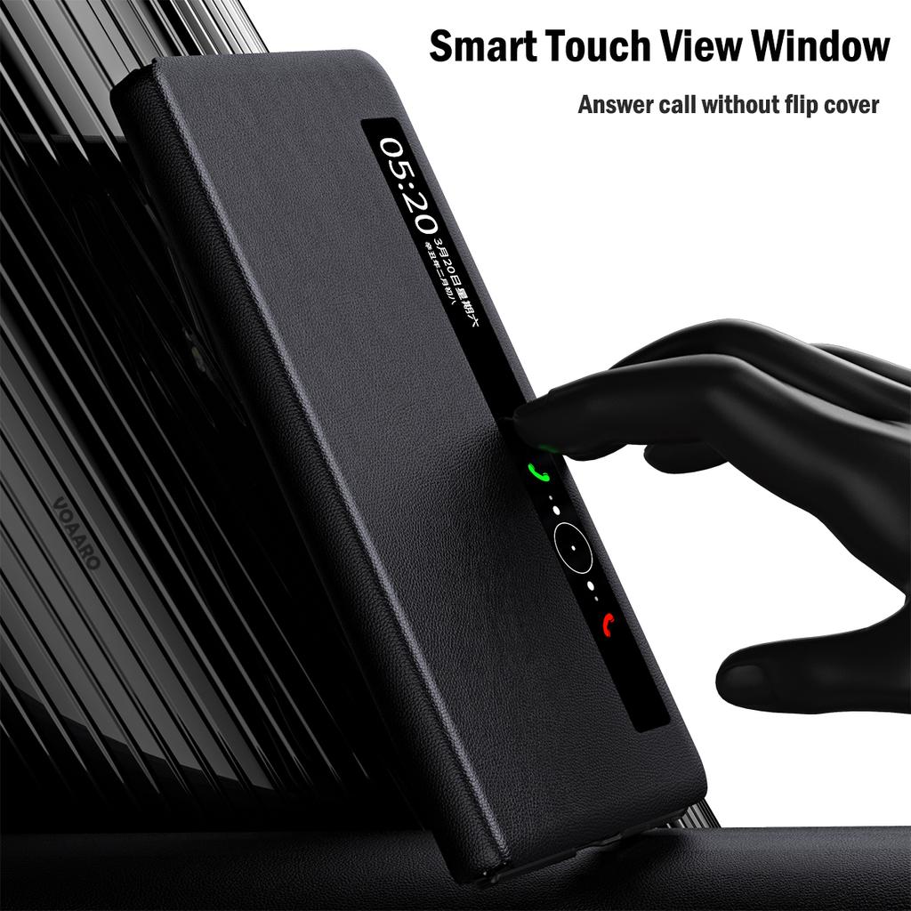 Phone Cover For Honor Magic Vs Smart Touch View Window Flip Funda For Honor Magic Vs Flip Leather Case Add Touch Pen Slot Holder