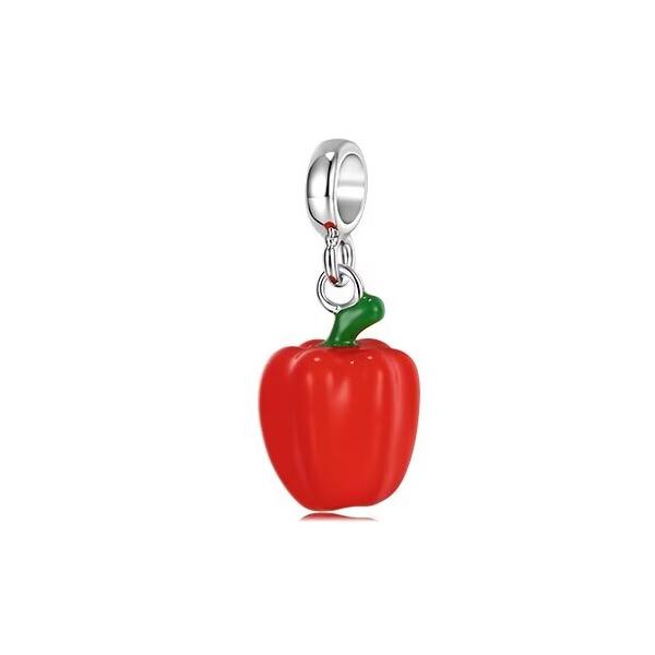 Classic Fashion Copper Red Pepper And Colorful Lantern Pepper Charm Pendant Fit For Original Bracelet Diy Women'S Jewelry