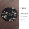 Weaving Brocade Embroidery White Peony Tea Table Mats Antique Drink Coaster Dinner Table Cloth Mat Teaset Equipment Decoration