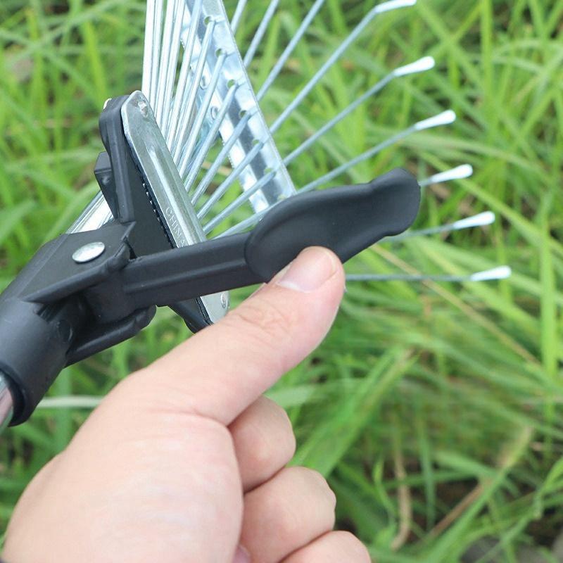 Allsome Грабли регулируемые для сбора листьев кустарников, садовые грабли для листьев, раздвижной инструмент для очистки листьев, материал из алюминия и нержавеющей стали