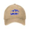 BatUnisex Symbol  Grainy Logo Unisex Style Baseball Cap  Distressed Washed Hats Cap Vintage Outdoor Summer Adjustable Sun Cap