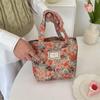 Женская сумка-тоут большой вместимости с цветочным принтом из холста — универсальный аксессуар для шопинга и поездок на работу