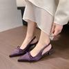 French Bag Head Empty Single Shoes 2025 Spring and Summer New Elegant Satin Bow Sandals Simple Fashion High Heels