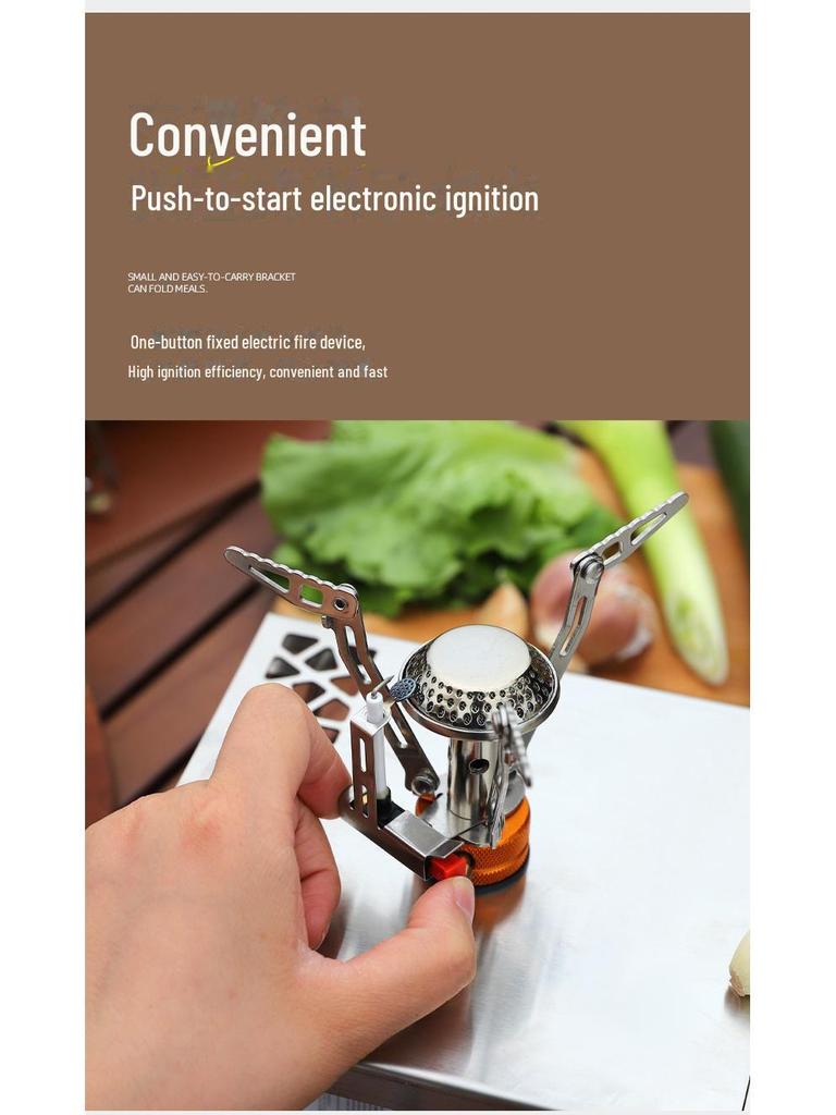 Сверхлегкая портативная мини-бутановая газовая горелка для кемпинга, велоспорта и рыбалки