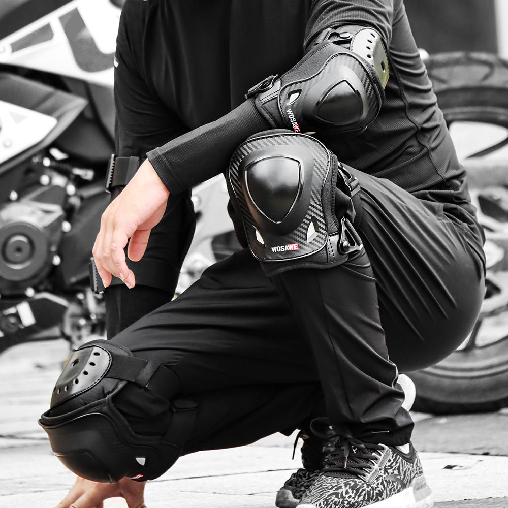 Wosawe Взрослый мотоциклетный бронежилет, защита груди, спины, защитное снаряжение для мотокросса, наколенники, налокотники
