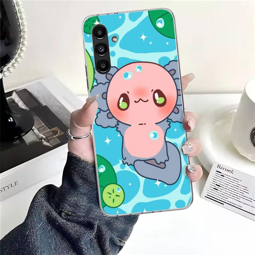 Милый Аксолотль Кавайный Чехол Для Телефона Для Samsung Galaxy A13 A14 A15 A16 A17 A53 A54 A55 A56 A57 A33 A34 A35 A36 A37 A23 A24 A25 A26 Ga