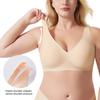 Ladies' Seamless Underwear: Push-Up, Wire-Free, Fixed Cups, Lightweight Bra Plus Size Women's Comfortable and Breathable