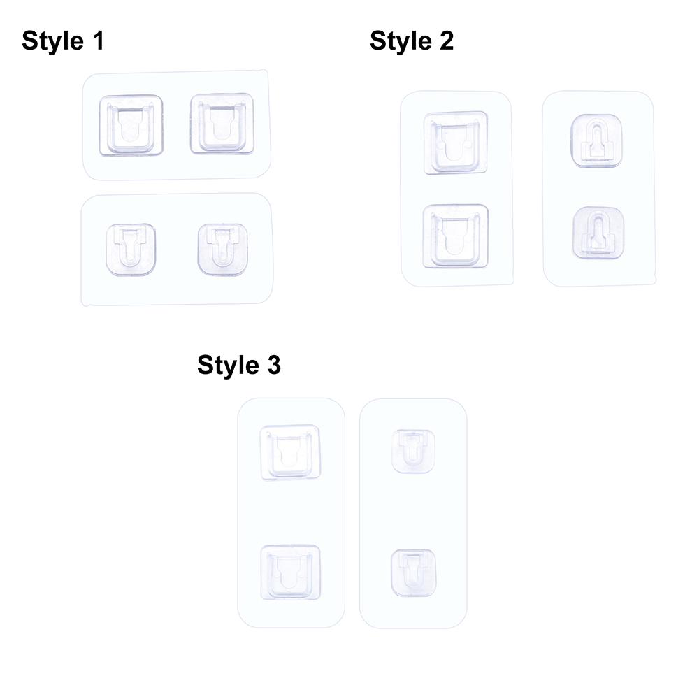 Настенный органайзер для хранения вещей, самоклеящийся фиксатор для вилок, наклейка для вилок, прозрачный держатель для розеток