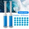 2pcs Toilet Cleaner Gel Deodorant Toilet Gel Air Freshener Aromatic Flower Detergent Bathroom Fragrance Household Cleaning