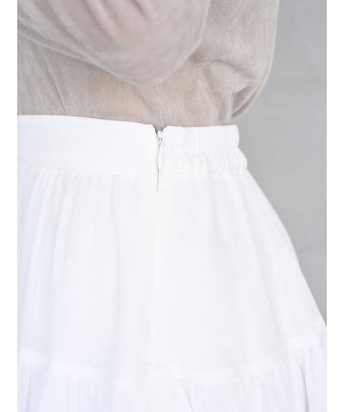 Мини-юбка-шорты с волнистой линией SWFP255030WHT0