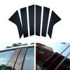 Глянцевый черный комплект накладок на оконные стойки и дверные стойки для Hyundai Sonata 2020-2021