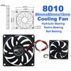10/5/3/1 шт. 5В 12В 24В 8010 80ММ 8СМ DIY Охлаждающий Турбо Вентилятор Бесколлекторный Запчасти для 3D-принтера 2-контактный Для Reprap Экструдера DC Охладитель Вентилятор Пластиковые Вентиляторы