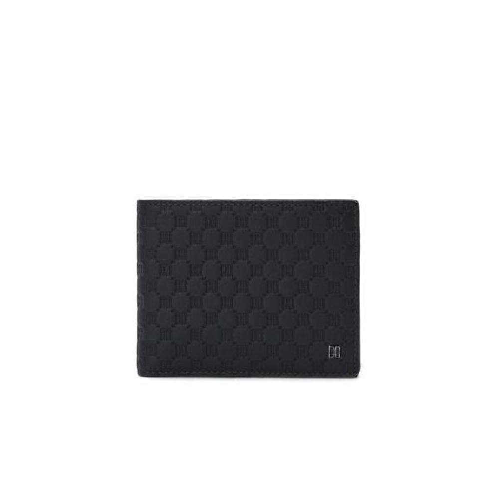 Daks Black Cowhide Wallet With Embossed Pattern Dbwa3e374bk