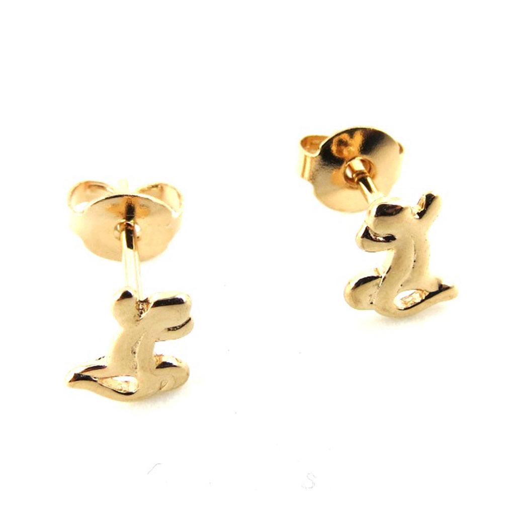 Les Trésors De Lily [N1751] - Gold Plated 'Salamander' Earrings