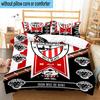 3PCS Football Athletic  Bedding Set,Including 1pc Duvet Cover And 2pcs Pillowcases Perfect for Bedroom, Dormitory, Fan Christmas gift