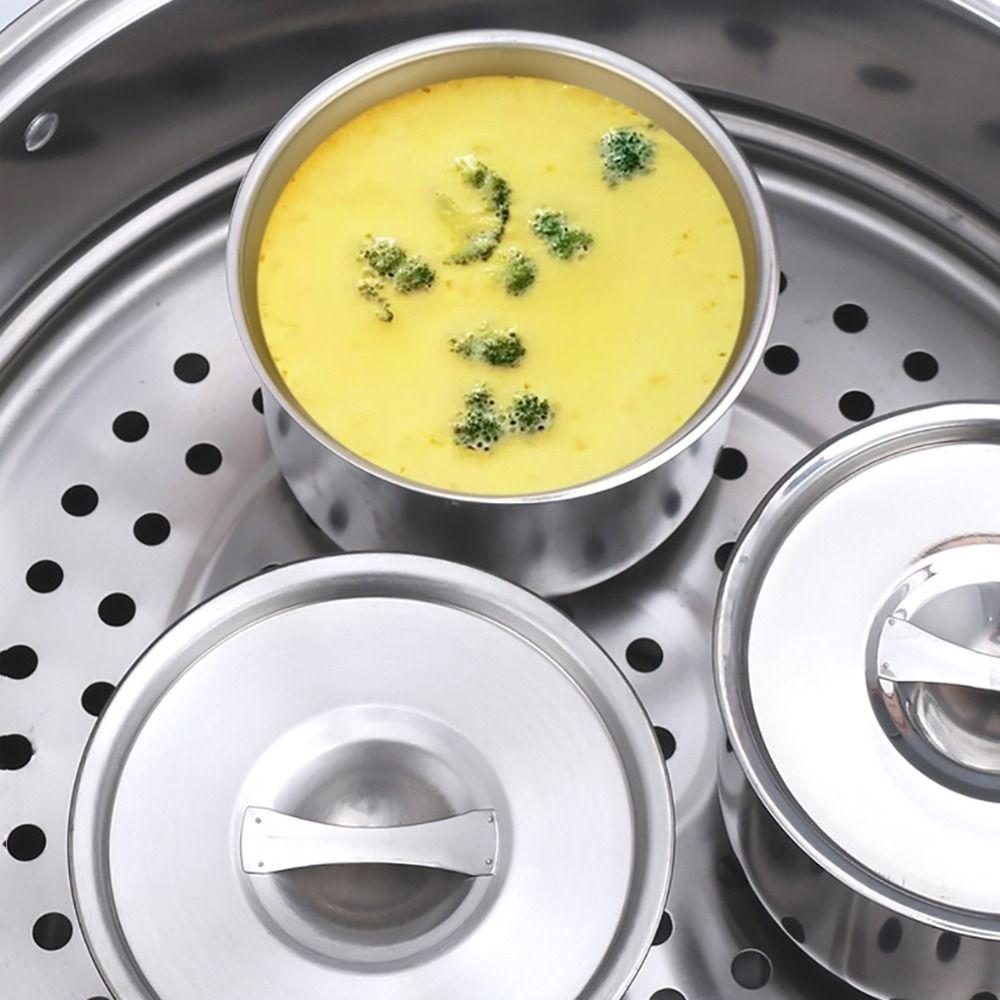 1Pcs Stainless Steel Steamed Egg Bowl Soup Bowl Children Bow Durable Rice Bow