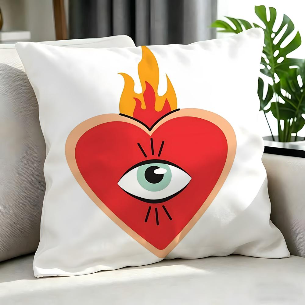 Art GGraffiti Heart Cushion Cover Cushion Cover Set Pcs x x x Pillowcase Decorative Sofa Home Decor
