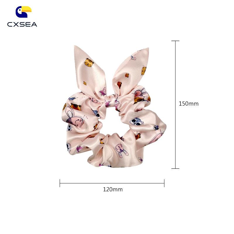 Most Popular Polyester Keffiyeh Hair Scrunchies Portable & Silk Screen Printed Hair Band for Palestine Girls and Welcome Gifts