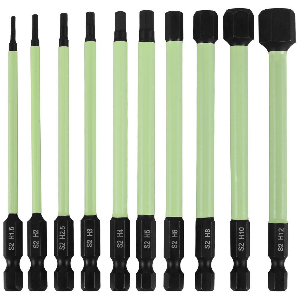 20 шт. ударный шестигранный ключ-шестигранник сверло магнитная отвертка 1/4 дюйма шестигранные хвостовики SAE и метрические сверла инструменты для ремонта