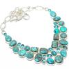 Azurite,Blue Topaz Gemstone Handmade 925 Silver Jewelry Necklace 18" JCN378-43