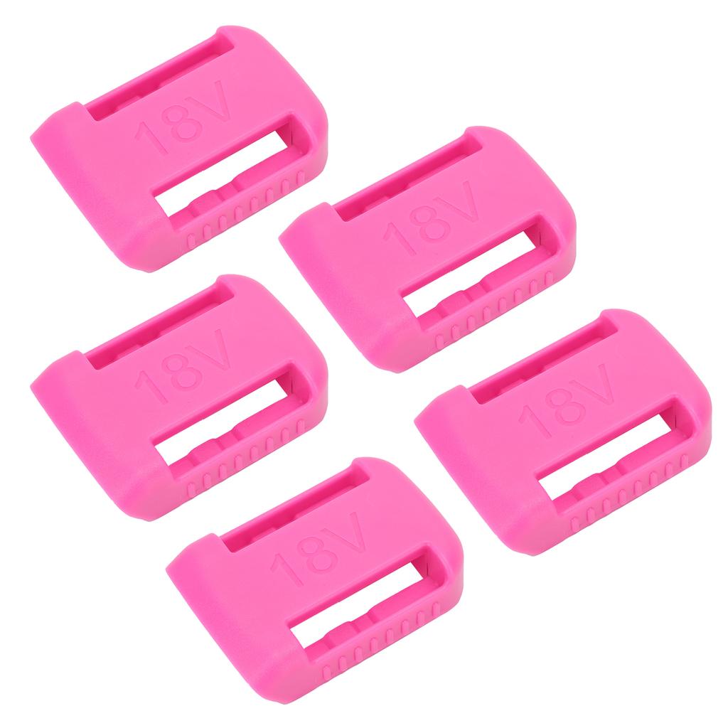 5pcs 14V‑60V Battery Mount Holder Storage Shelf Rack Stand Slots Hanger Buckle Pink