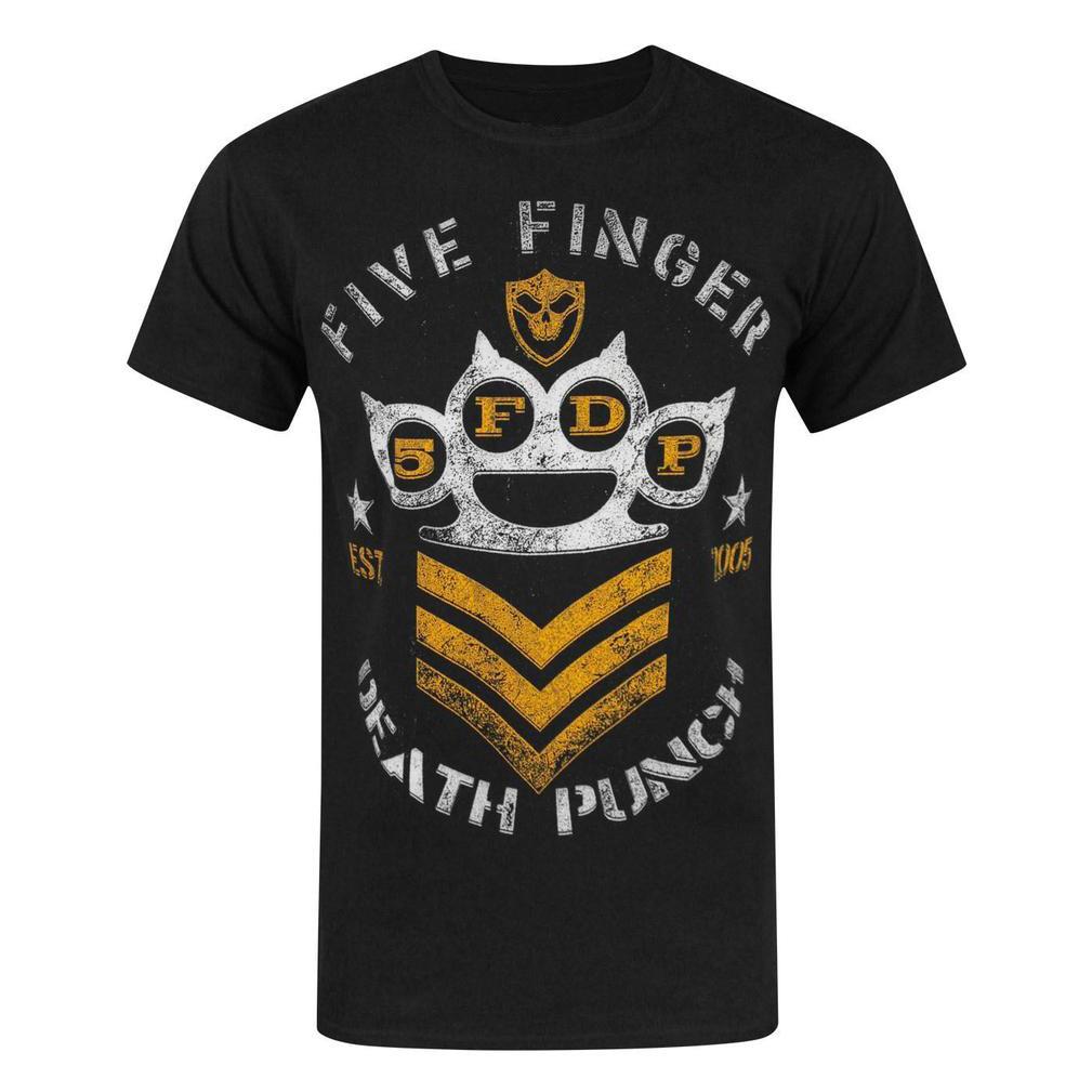 Футболка Five Finger Death Punch FFDP Chevron Band Официальная Новая Черная