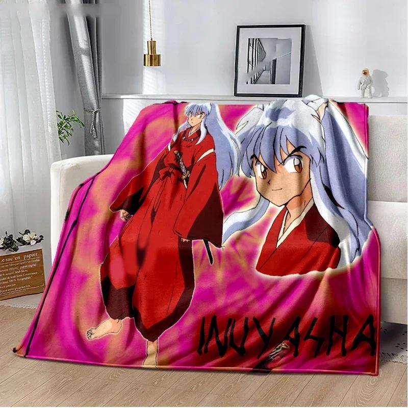 Inuyasha Blanket Comfort Soft Throw Fleece Anime Blanket for Bed Couch Travel Warm Cozy Cover