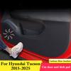 Для Hyundai Tucson 2015-2026 Автомобильные накладки на двери от пинков Кожаная защита салона Перчаточный ящик Антигрязевые декоративные наклейки Аксессуары