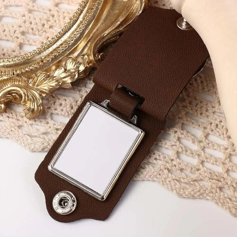 PU Leather Photo Frame Metal Metal Key Chains Fashion Photo Keyring Gift