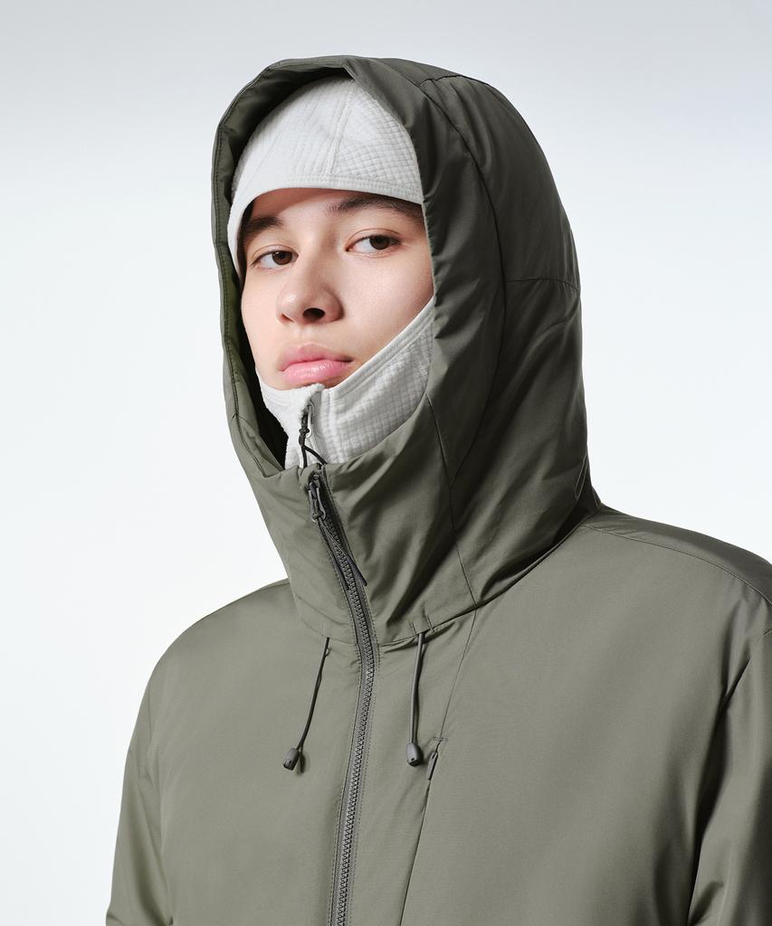 MUSINSA STANDARD [City Leisure] Hooded All-Round Padded Jacket [Khaki Grey]