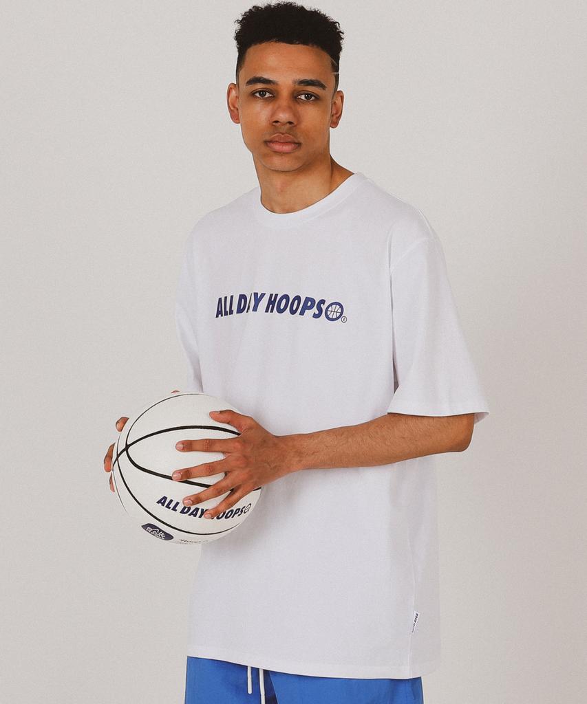 ALL DAY HOOPS Hoop S1 Logo Short Sleeve T-Shirt White