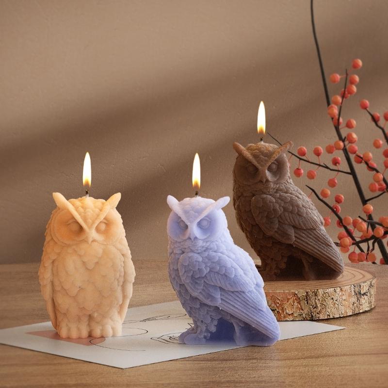 Silicone Molds Candle Making Moulds Silicone Craft Moulds Owl Shape Ornament Moulds Silicone Texture for Candle Making