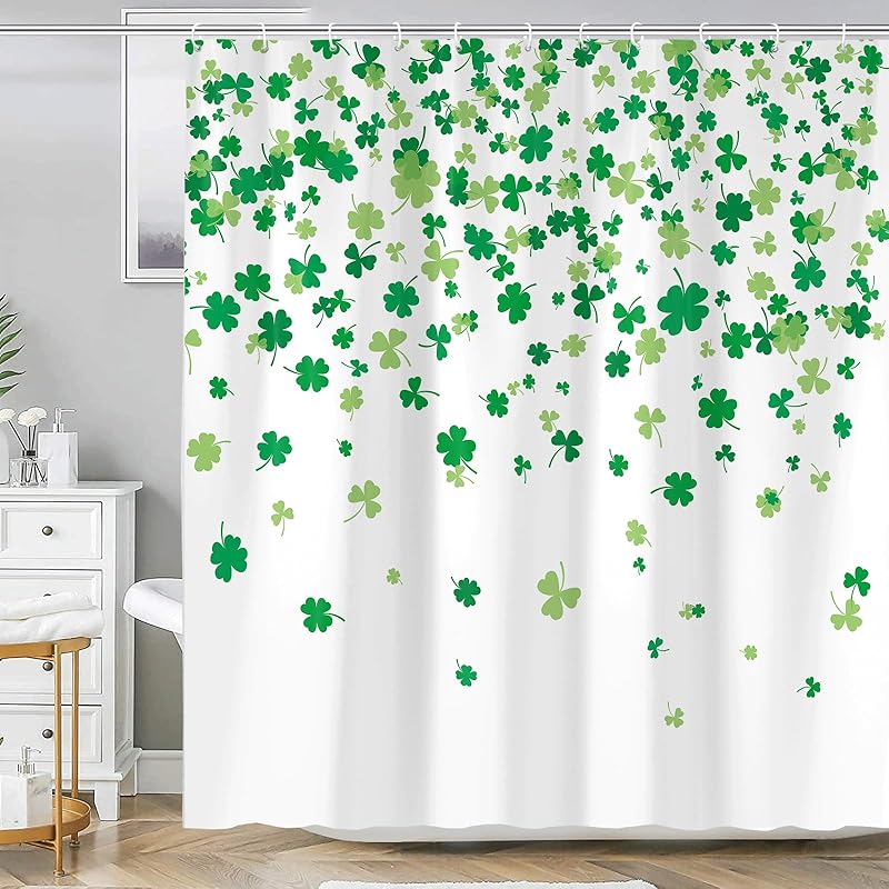 Valentines Day Shower Curtain for Bathroom, Red Hearts Romantic Pink and Red Hearts Bathroom Decor Shower Curtain Sets, Polyester Fabric Shower