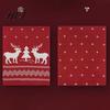 Stylish Knitted Neck Gaiter Winter Scarf for Women, Reversible Fair Isle Snowflake Reindeer Warm Holiday Scarf, Soft Long Wrap Christmas Festive