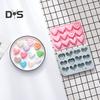 Silicone Moulds 12 Link 6 Different Heart Shape Non-Stick Heat-resistant Food-grade Soft Silicone Molds for Chocolates