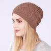 New Single Layer Pleated Pile Pullover Hat for Men and Women Knitted Autumn and Winter Rhombus Ear Protection Warm Woolen Hat