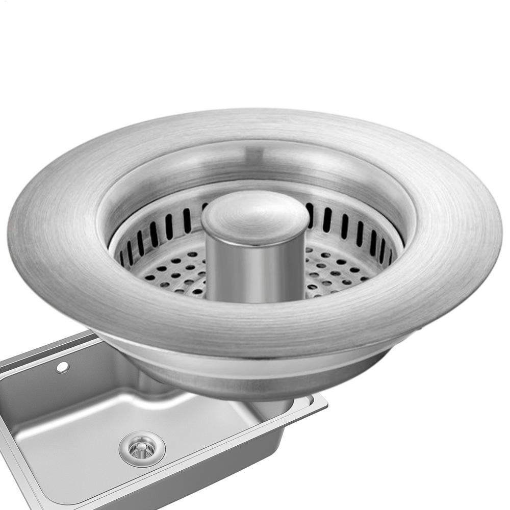 Фильтр для раковины из нержавеющей стали, выдвижная кухонная заглушка для быстрого слива, заглушка для раковины, предотвращающая засорение раковины, корзина для сбора еды